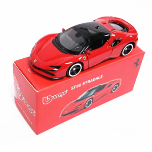 Official Bburago Ferrari SF90 Stradale Red/Black 1:64 Diecast Model